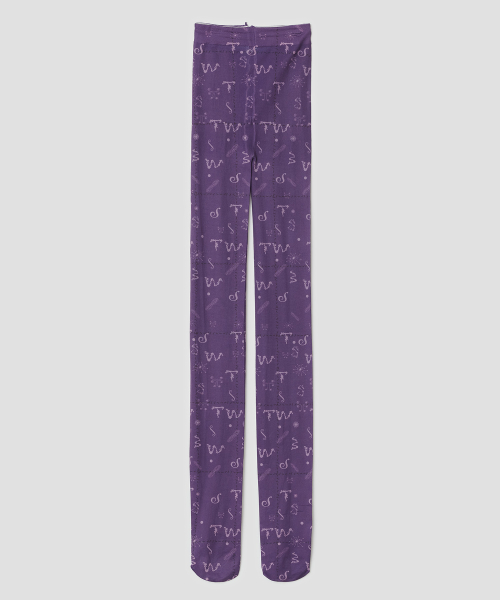 Tiny Glyph Tights [Purple]