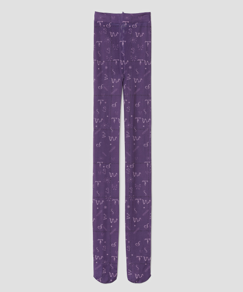 Tiny Glyph Tights [Purple]