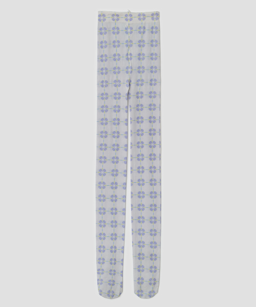 Flora Tile Tights [Gray]