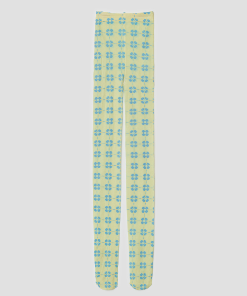 Flora Tile Tights [Lime]