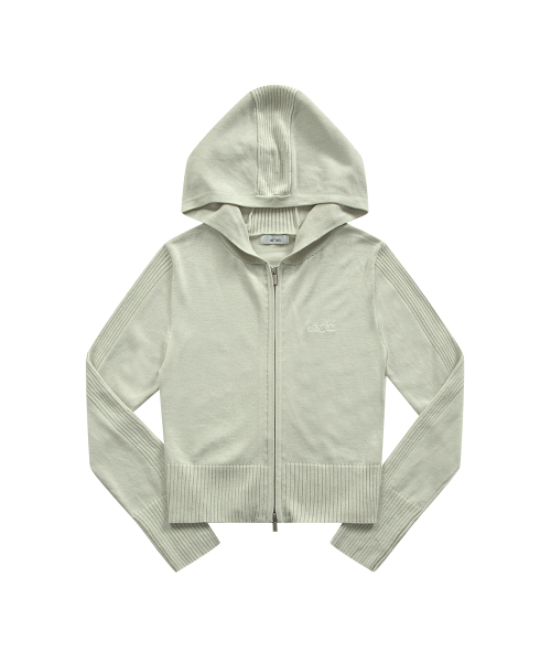 FABLE KNIT HOOD ZIP-UP / BEIGE