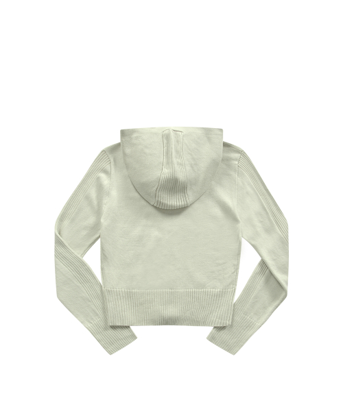 FABLE KNIT HOOD ZIP-UP / BEIGE