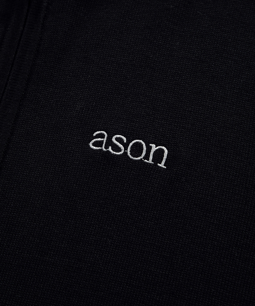 FABLE KNIT HOOD ZIP-UP / BLACK