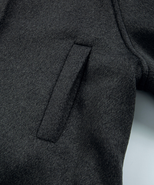 MARLOW HIGH NECK COAT / CHARCOAL