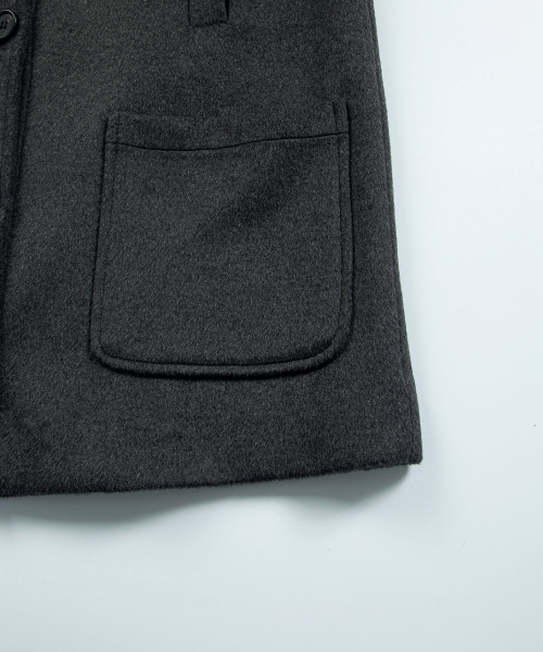 MARLOW HIGH NECK COAT / CHARCOAL