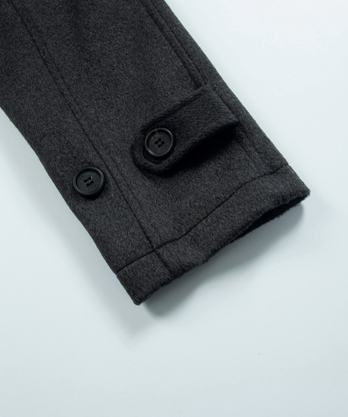MARLOW HIGH NECK COAT / CHARCOAL