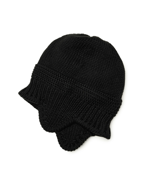 [ASON X NEGATIVETHREE] ENGINEERED EARFLAP BEANIE / BLACK