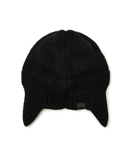 [ASON X NEGATIVETHREE] ENGINEERED EARFLAP BEANIE / BLACK