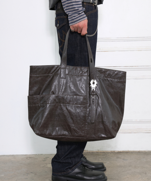 [DOFFJASON X SSRL] Moto Core Buckle Leather Shoulder Bag BROWN