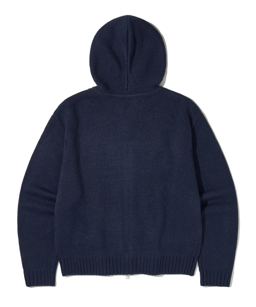 Old Glory Hooded Knit Zip-Up_Navy