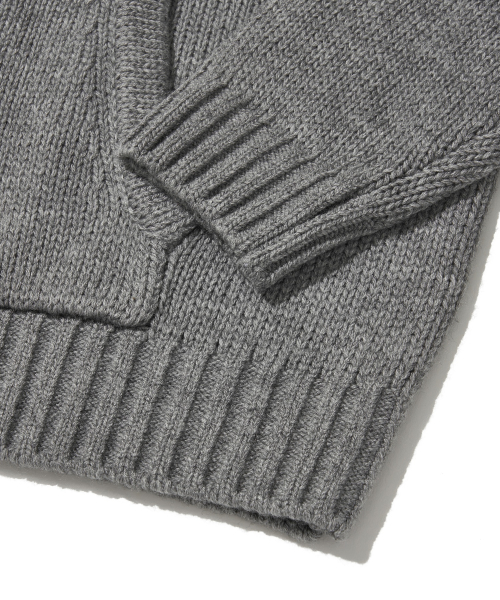 Old Glory Hooded Knit Zip-Up_Gray