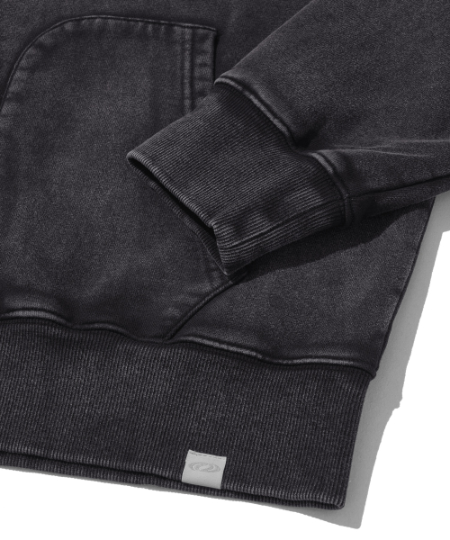 Washed Circuit Hotfix Hoodie Zip_Black