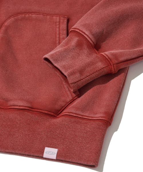Washed Circuit Hotfix Hoodie Zip_Red