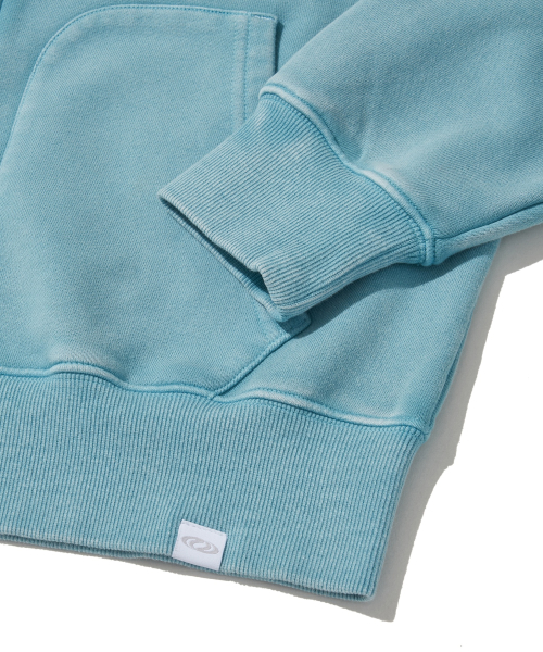 Washed Circuit Hotfix Hoodie Zip_Mint