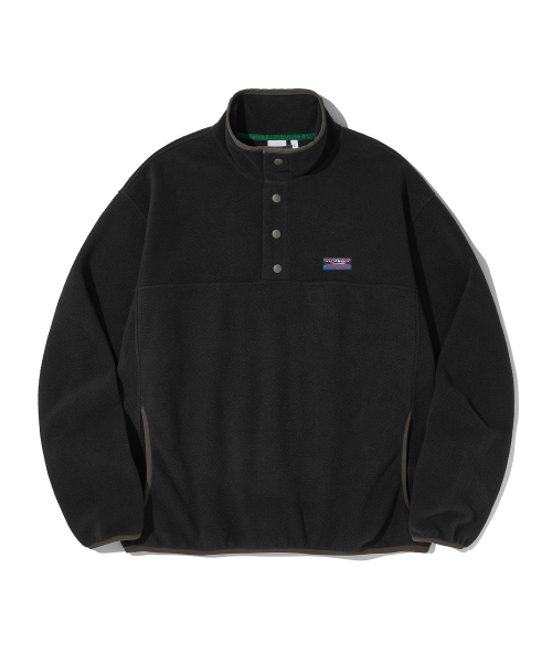 Utah Fleece Half Snap Pullover_Black