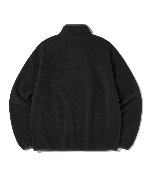 Utah Fleece Half Snap Pullover_Black