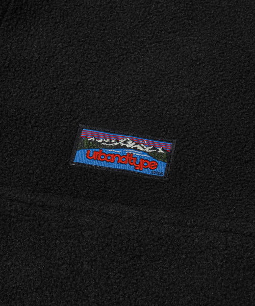 Utah Fleece Half Snap Pullover_Black