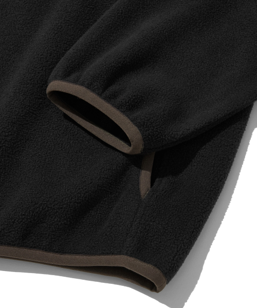 Utah Fleece Half Snap Pullover_Black