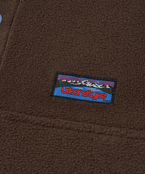 Utah Fleece Half Snap Pullover_Brown