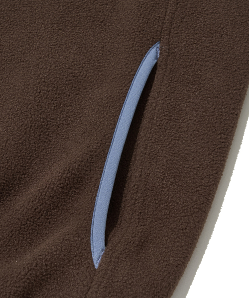 Utah Fleece Half Snap Pullover_Brown