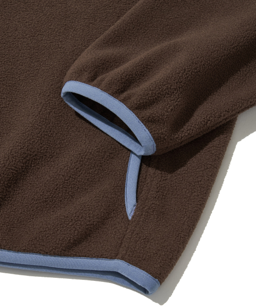 Utah Fleece Half Snap Pullover_Brown