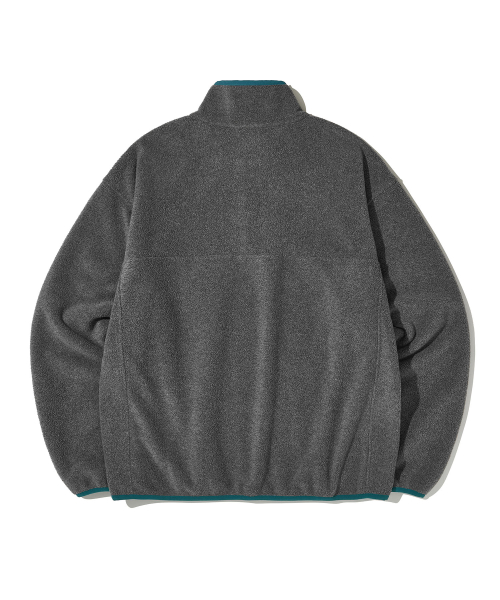 Utah Fleece Half Snap Pullover_Gray