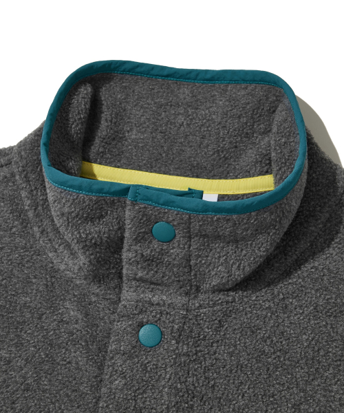 Utah Fleece Half Snap Pullover_Gray