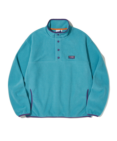 Utah Fleece Half Snap Pullover_Teal