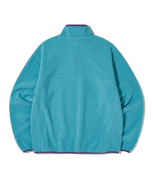 Utah Fleece Half Snap Pullover_Teal