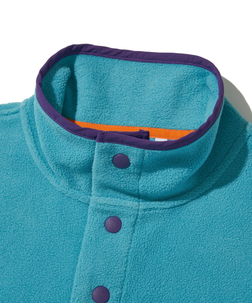 Utah Fleece Half Snap Pullover_Teal