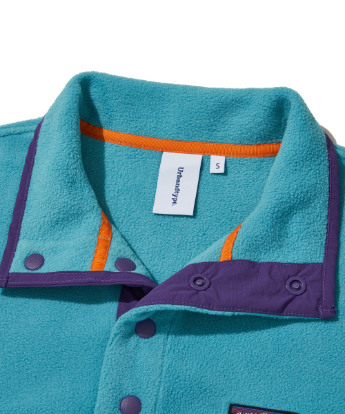 Utah Fleece Half Snap Pullover_Teal