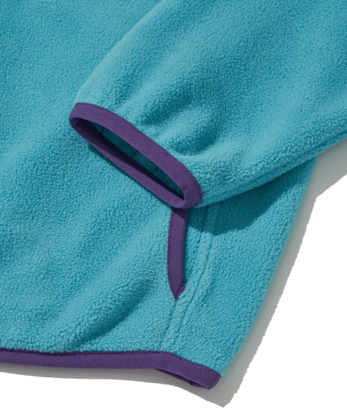 Utah Fleece Half Snap Pullover_Teal
