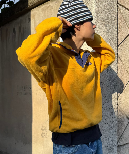 Utah Fleece Half Snap Pullover_Yellow