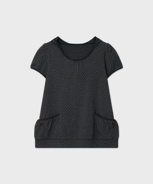 Balloon Hood Short Sleeve (Charcoal)