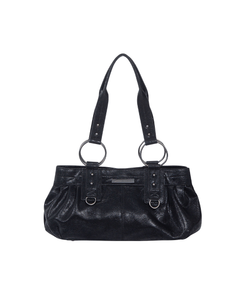 Dove Leather Shoulder Bag (Black)