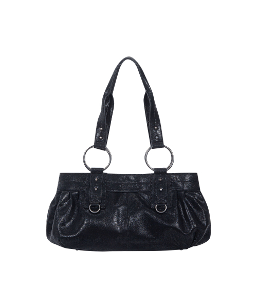 Dove Leather Shoulder Bag (Black)