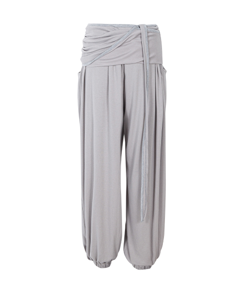 Buddy Wide Shirring Balloon Pants (Ash Grey)