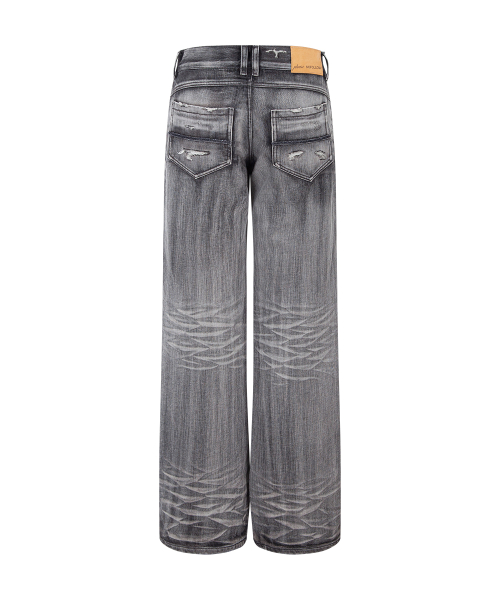 26 Washed Straight Denim (Brushed Grey)