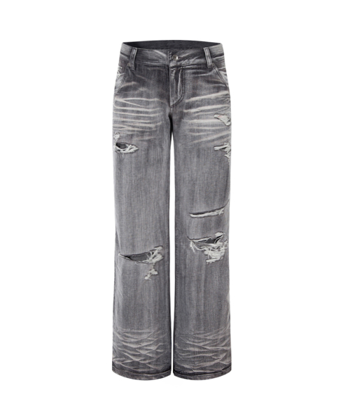 26 Washed Straight Denim (Brushed Grey)