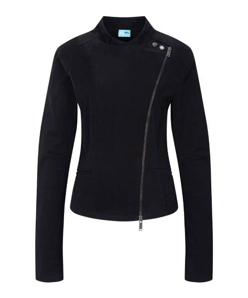 Asym Cotton Washed Jacket (Washed Black)