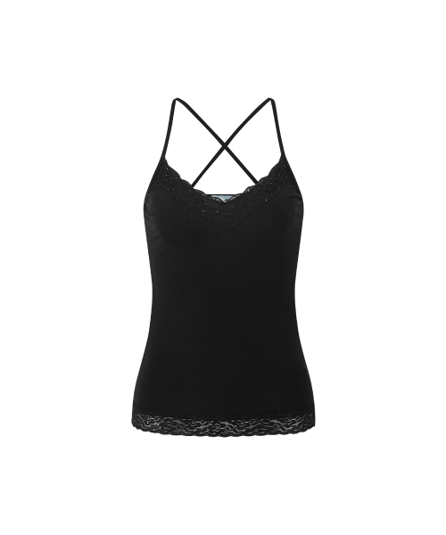 Seah Lace Sleeveless Top (Black)