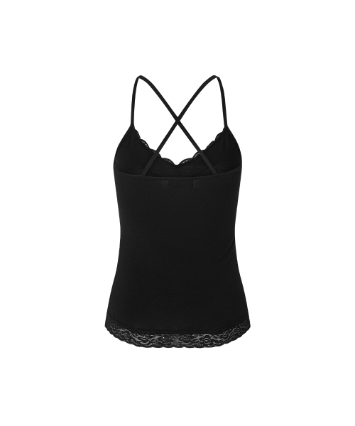 Seah Lace Sleeveless Top (Black)