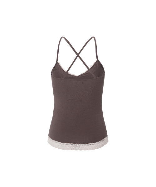 Seah Lace Sleeveless Top (Toffee)