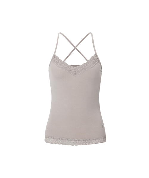Seah Lace Sleeveless Top (Skin Beige)