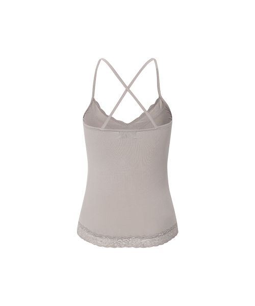 Seah Lace Sleeveless Top (Skin Beige)