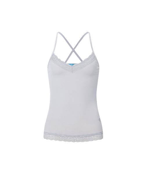 Seah Lace Sleeveless Top (Light Grey)