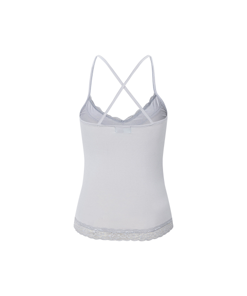 Seah Lace Sleeveless Top (Light Grey)