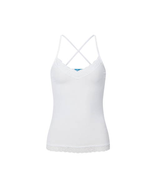 Seah Lace Sleeveless Top (White)
