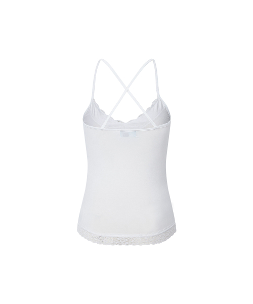 Seah Lace Sleeveless Top (White)