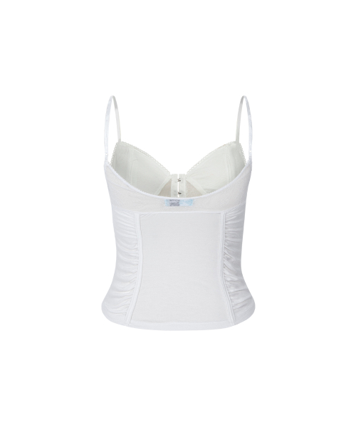 Diane Corset Sleeveless Top (White)